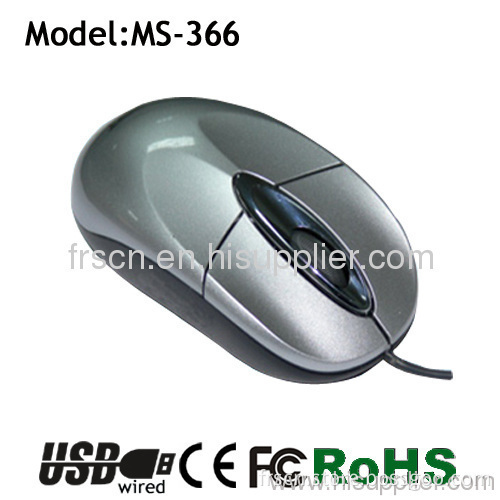 Ms-336 White Color 3d Optical Normal Size Usb Cable Mouse